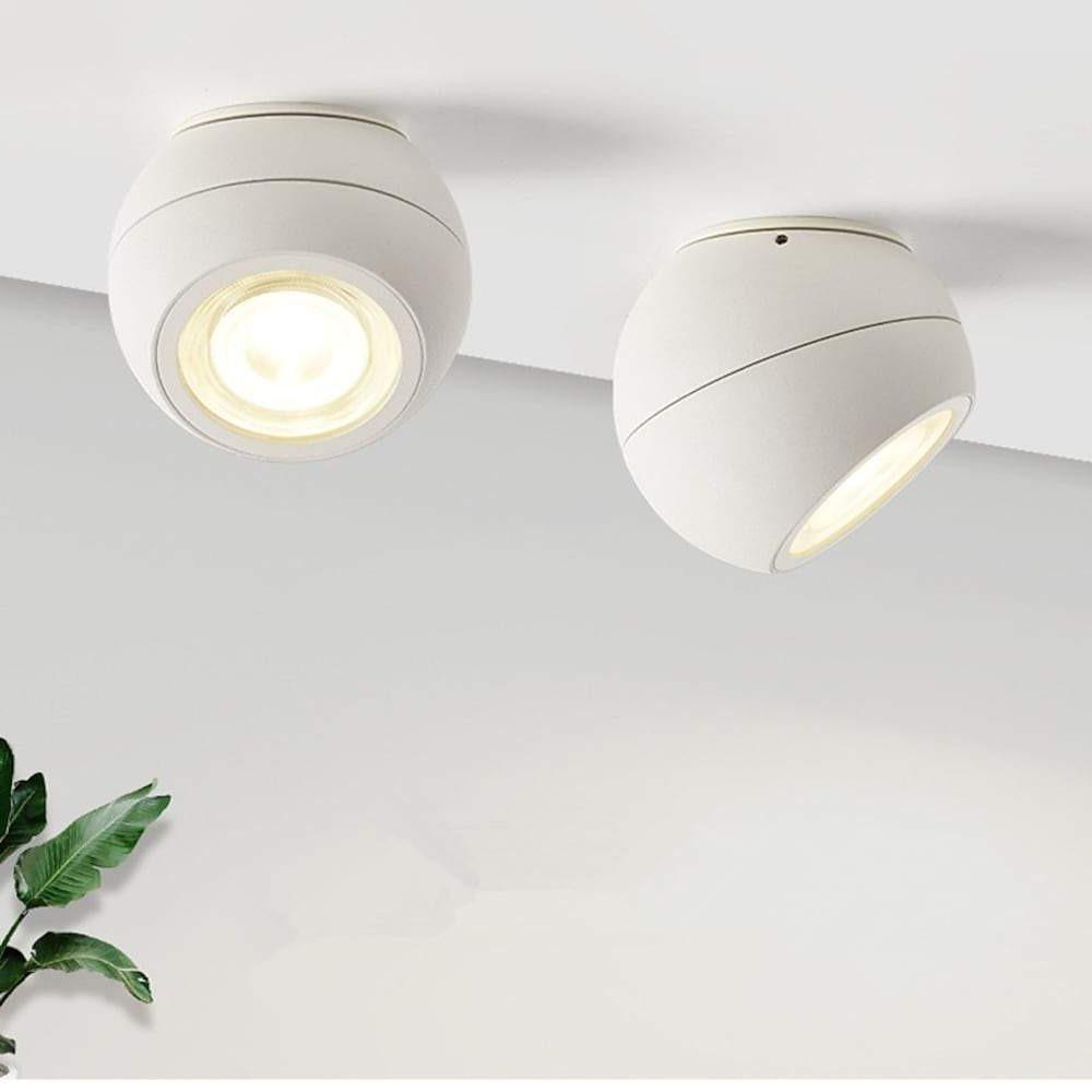Minimalist Globe LED Flush Mount Ceiling Light | Aluminum Spotlight