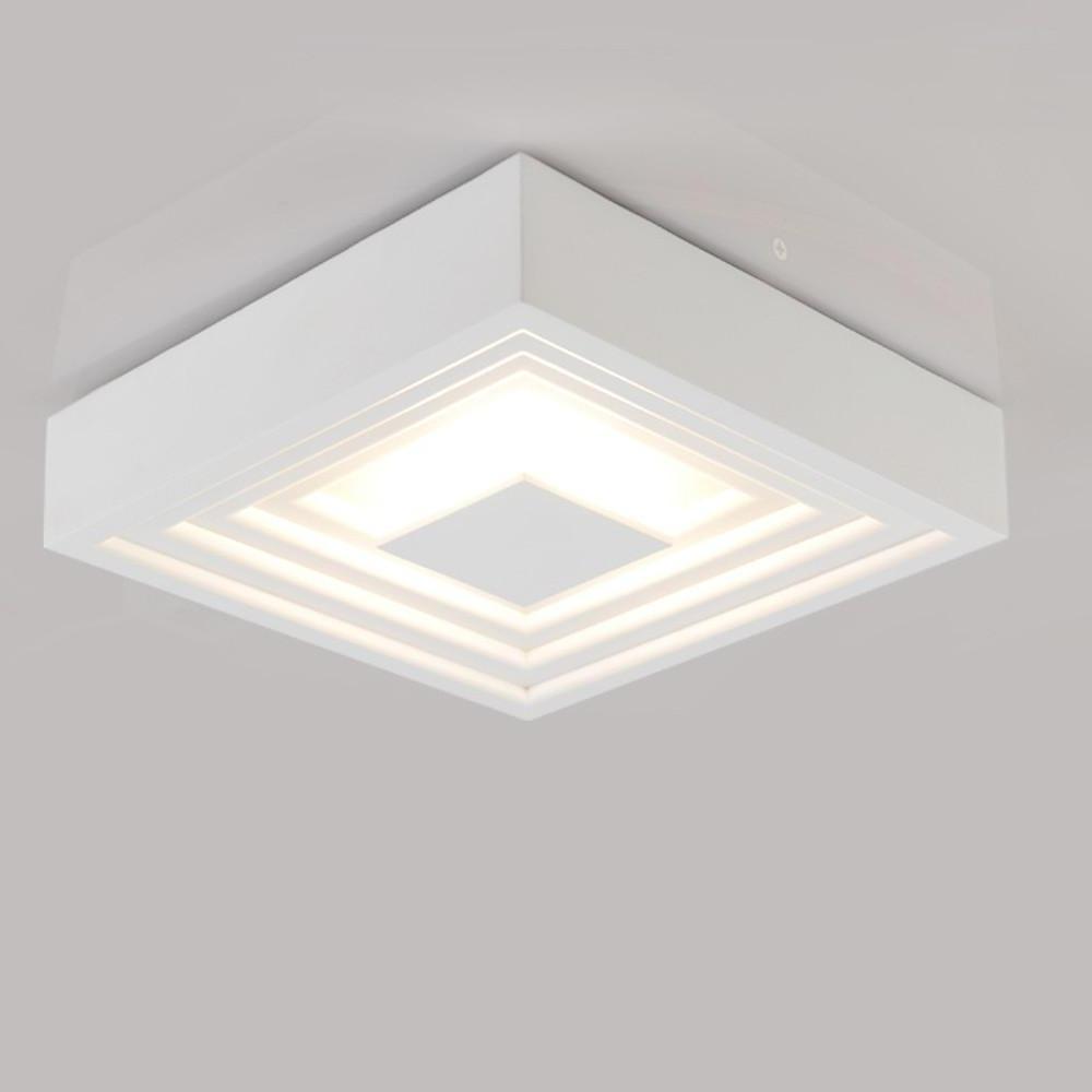 6" Geometric LED Flush Mount Ceiling Light - Modern Aluminum