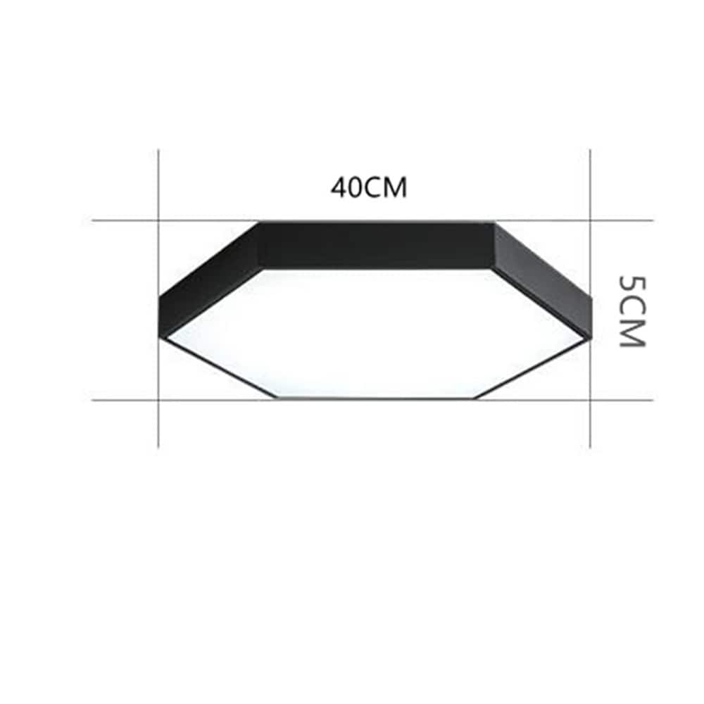 Geometric Hexagon LED Flush Mount Ceiling Light – Modern Dimmable