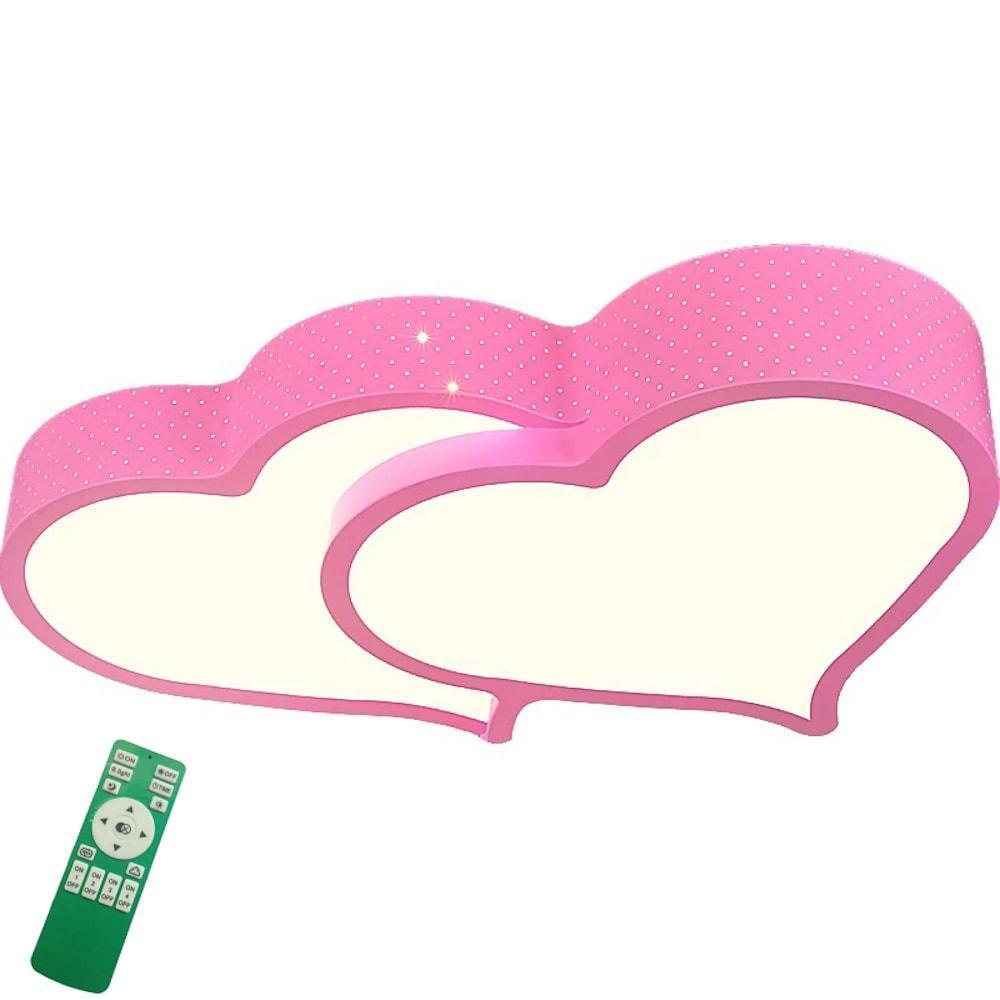 Heart Shaped LED Flush Mount Ceiling Light with Dimmable Remote
