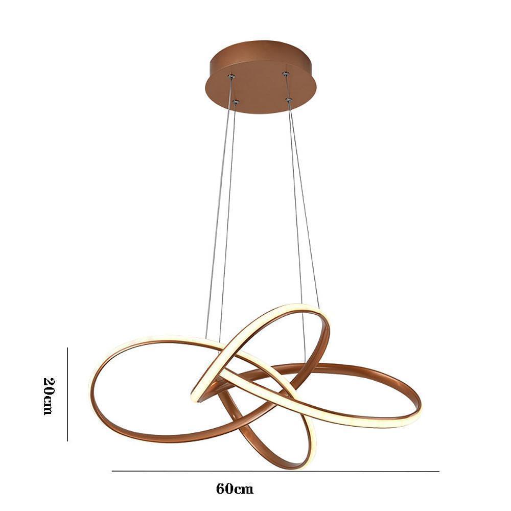 Interweaving Wave Pendant Light Aluminum Acrylic LED Chandelier