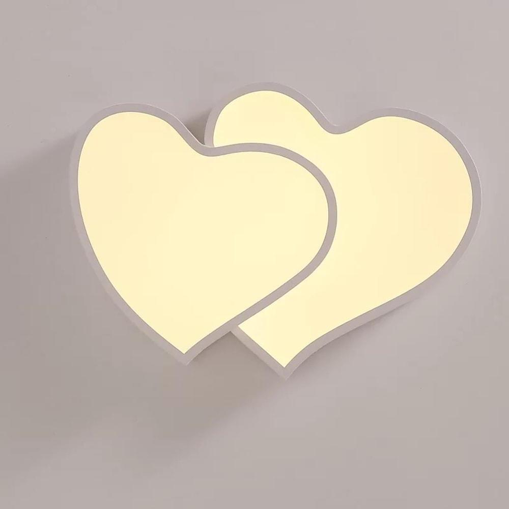 Heart Shaped LED Flush Mount Ceiling Light with Dimmable Remote