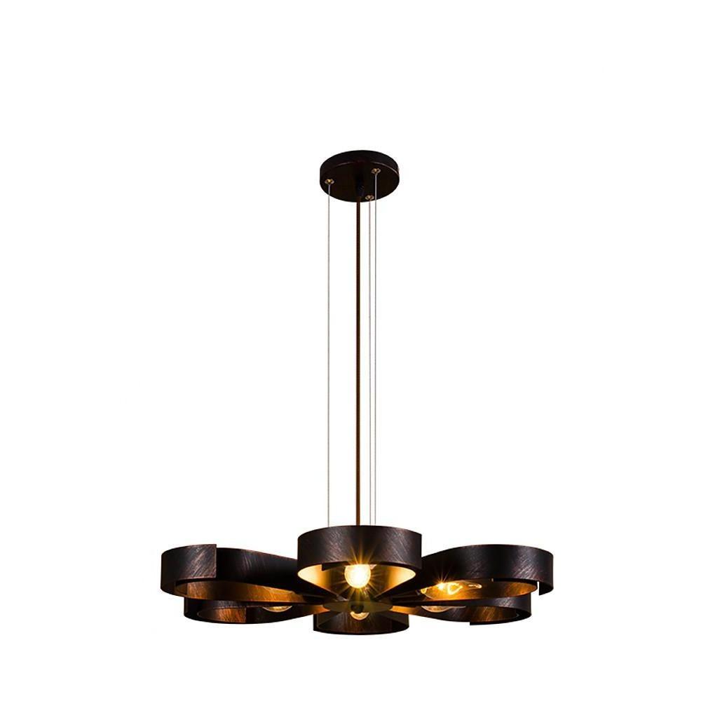 6-Light Petal-Shaped Modern Metal Chandelier Pendant Lamp