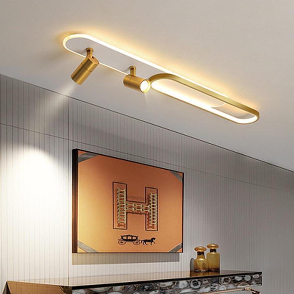 Modern LED Flush Mount Ceiling Light with Adjustable Spotlight