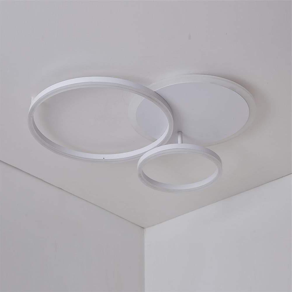 3-Layer LED Circle Flush Mount Light - Dimmable, 26"x20"