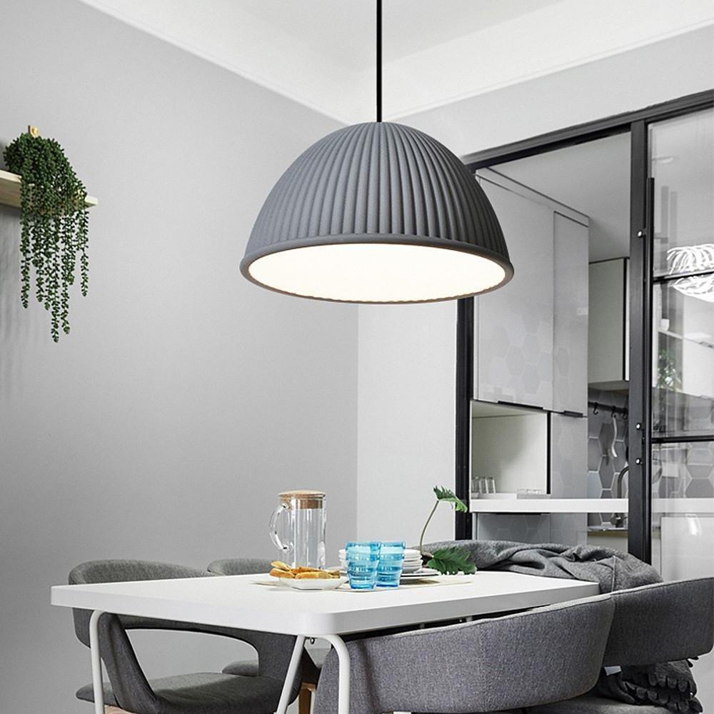 Artistic Dome Pendant Light Modern Metal Resin Ceiling Fixture