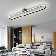 Rounded Rectangle LED Flush Mount Ceiling Light Minimalist Aluminum