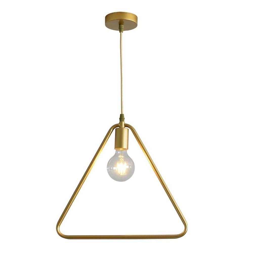 Black & Gold Geometric Pendant Light – Modern Metal Ceiling Lamp