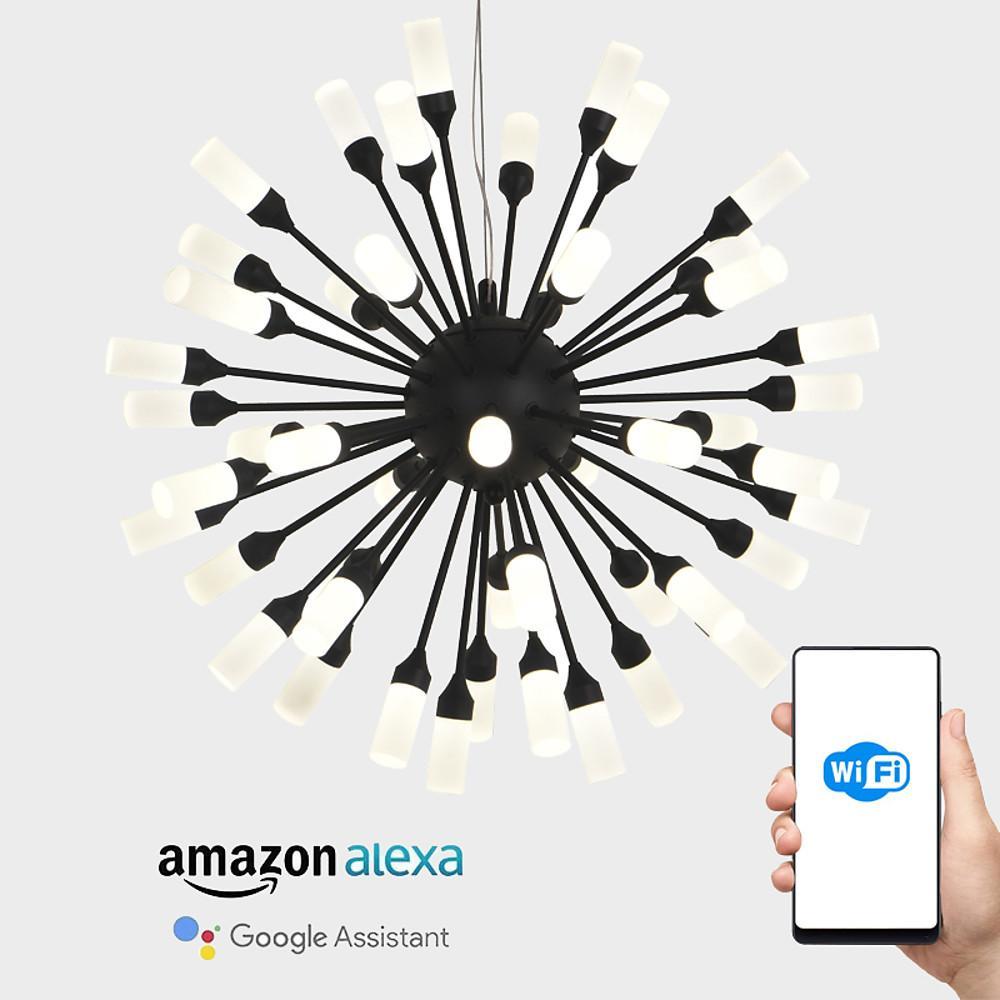 Modern Starburst Globe Chandelier Metal Acrylic Ceiling Light