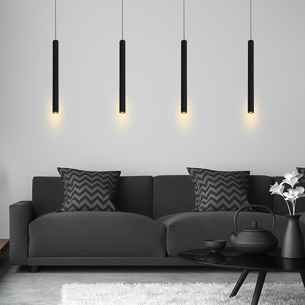Mini Elongated Cylinder LED Pendant Light – Modern Aluminum