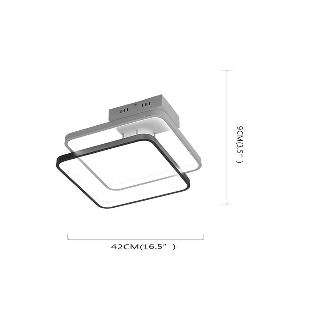 Square Flush Mount LED Ceiling Light - Modern Minimalist Design