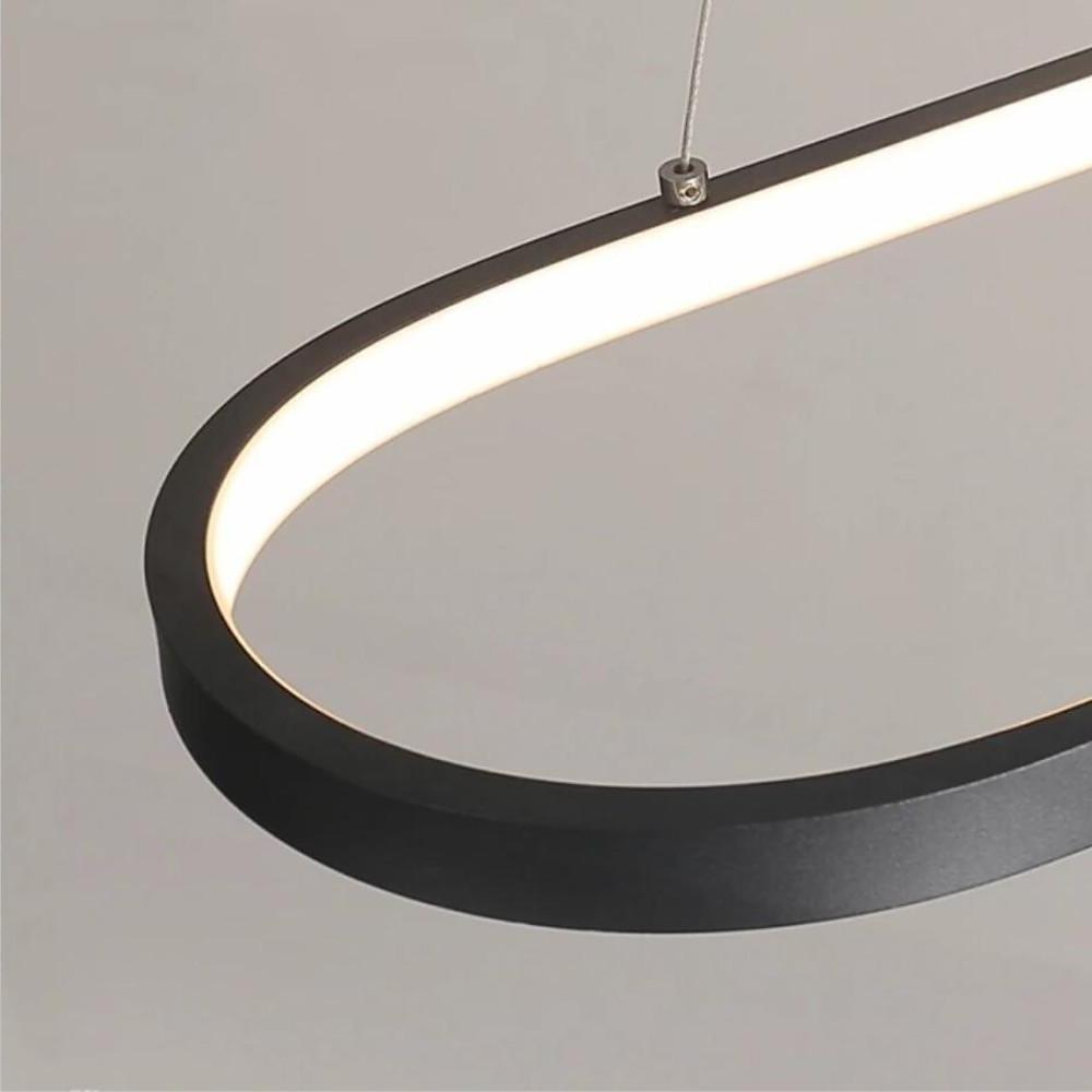 Modern Rounded Rectangle Pendant Light – LED Acrylic & Aluminum