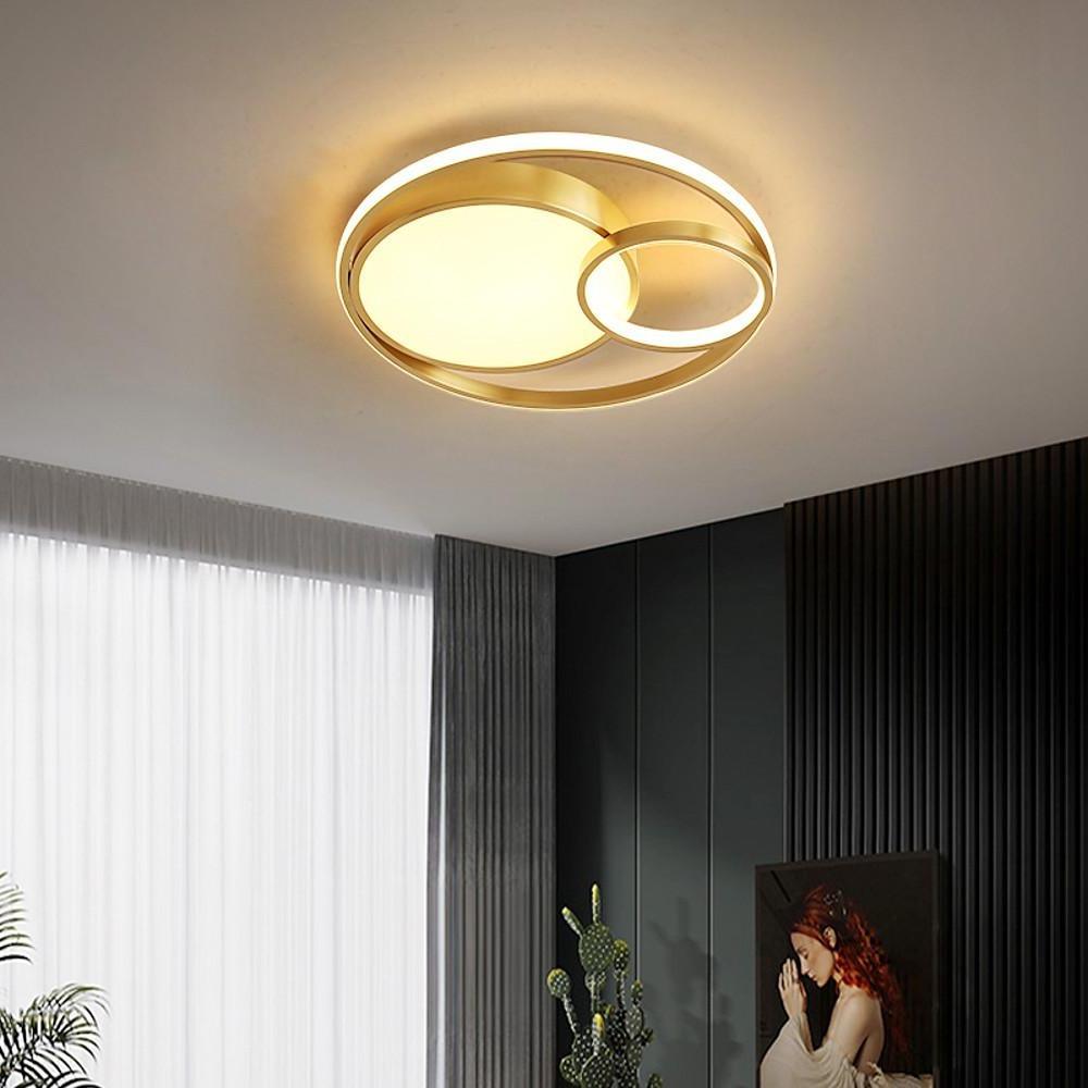 Modern Geometric LED Flush Mount Ceiling Light - Tiered Round Design