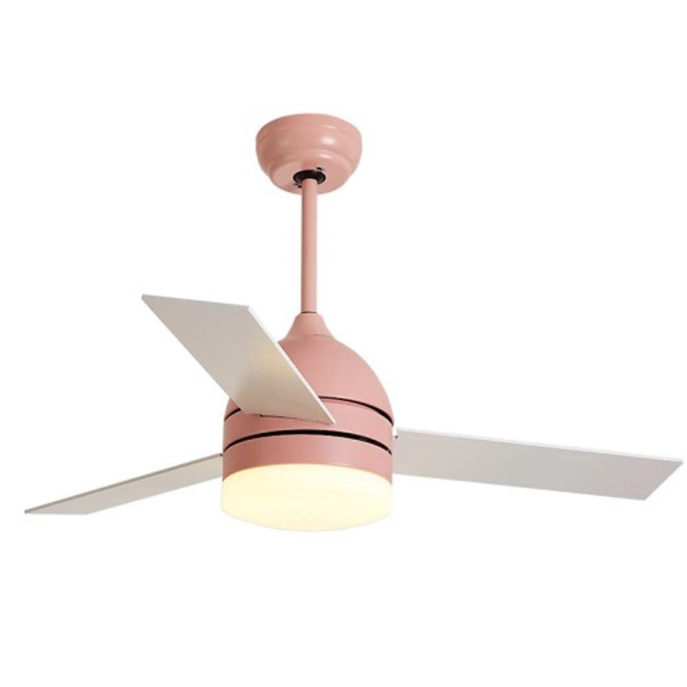 Nordic LED Ceiling Fan with Light - Electroplated Metal & Acrylic