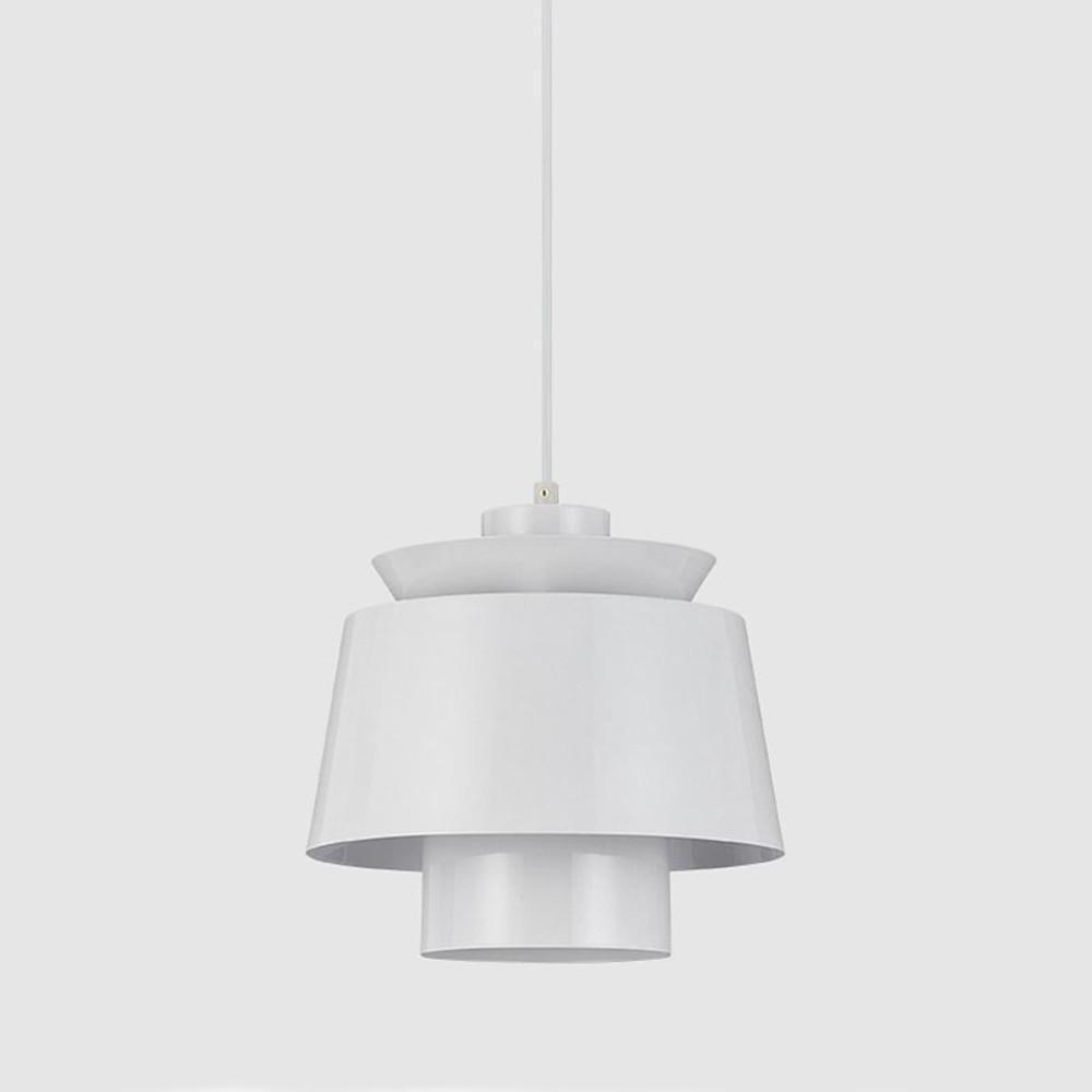 Modern Cylindrical Metal Pendant Light with Electroplated Finish