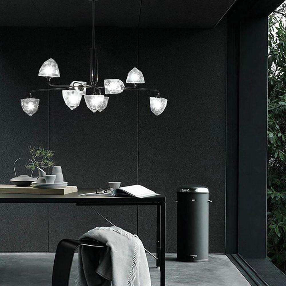 Mini Sputnik Chandelier 7-Light Metal Glass LED Ambient Lighting