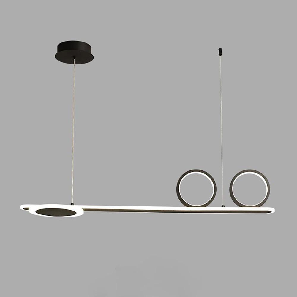 Modern 3-Circle Linear LED Pendant Light – Metal & Acrylic