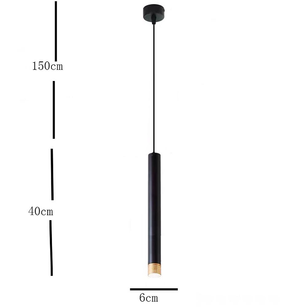 Modern Linear Pendant Light Metal Cylindrical Industrial Hanging