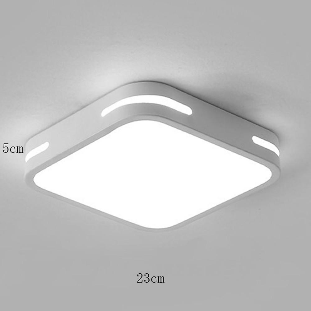 Modern Square Flush Mount LED Ceiling Light - Acrylic & Metal