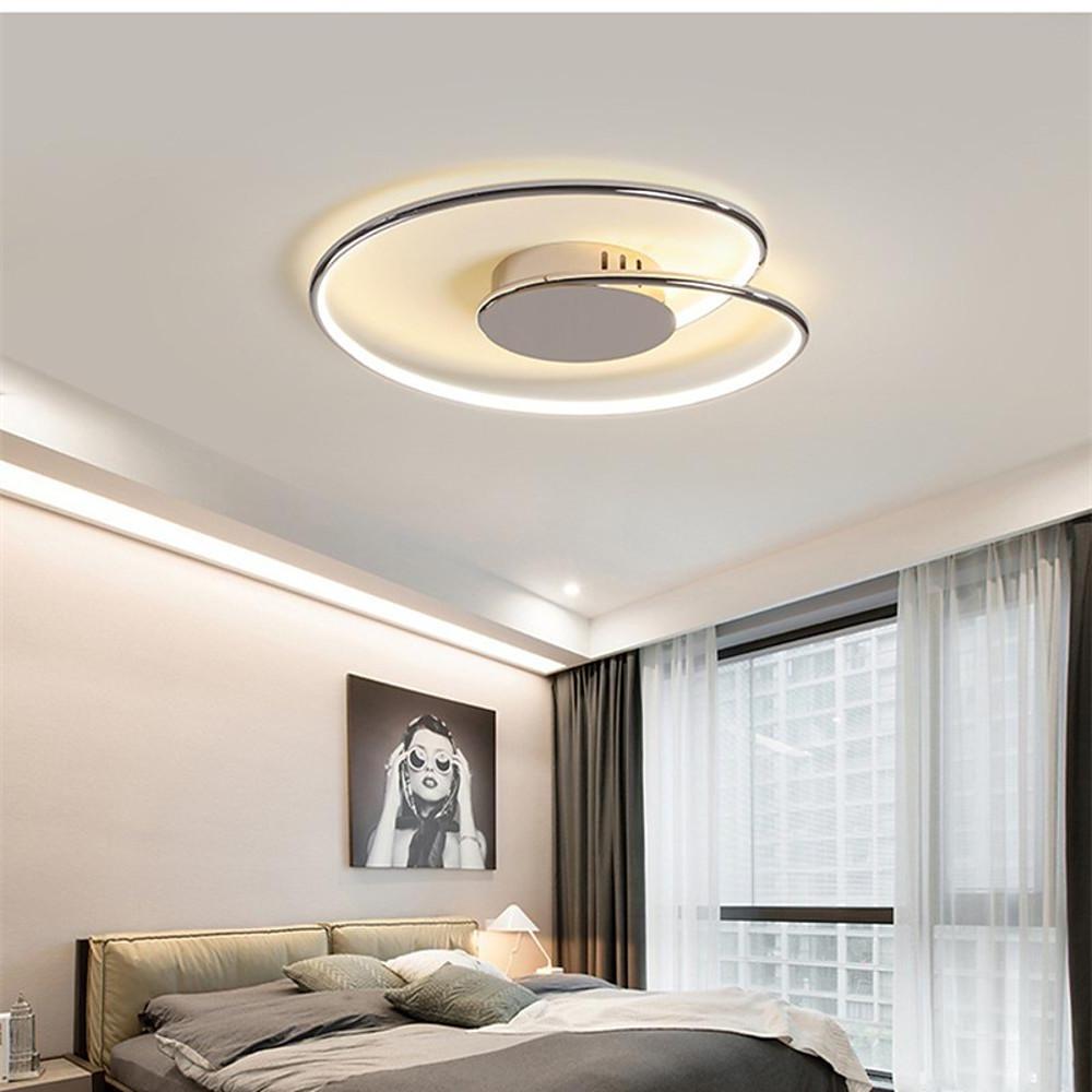 Modern Circular Flush Mount Ceiling Light with LED Integration
