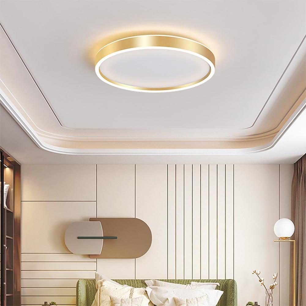 Modern Circular Metal Flush Mount LED Ceiling Light