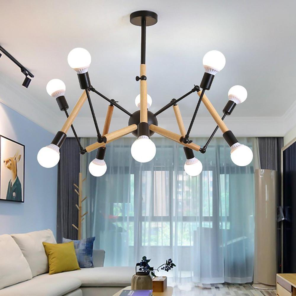 12-Light Sputnik Chandelier Nordic Modern Metal Pendant Light