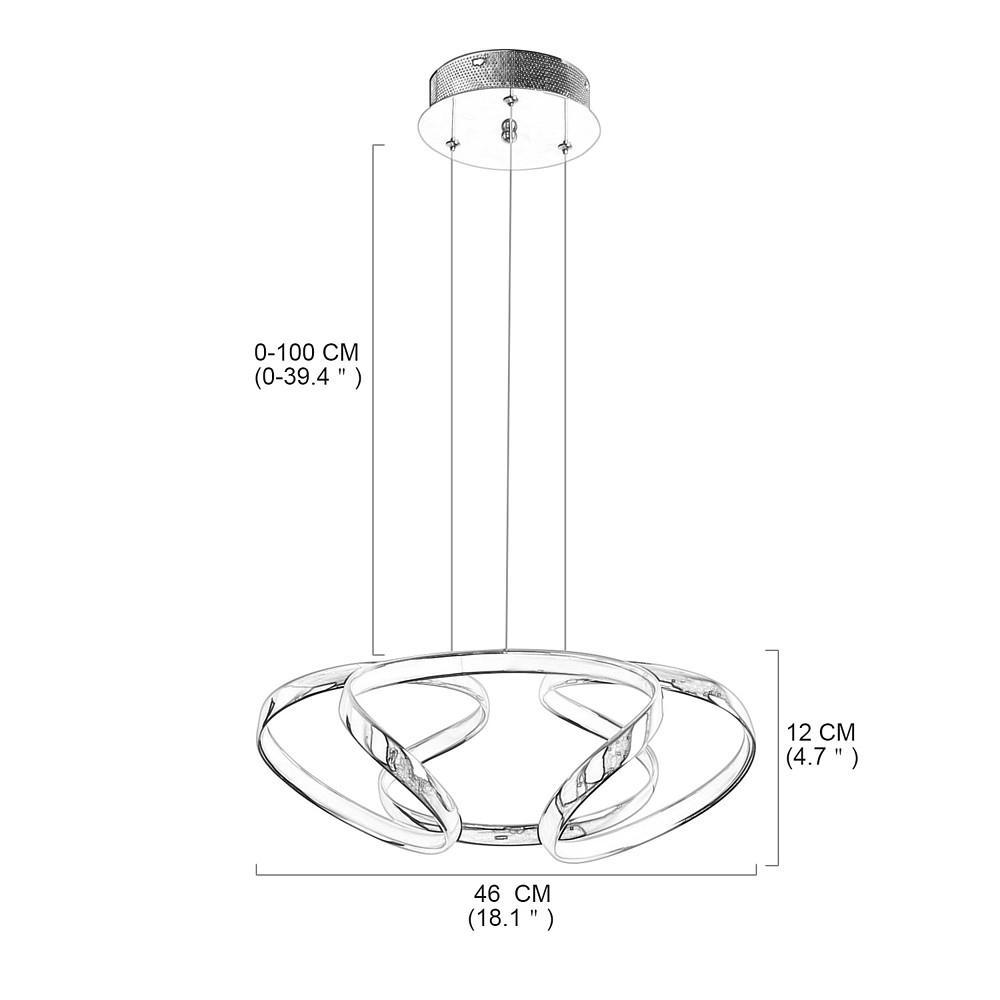 Curved Flower LED Pendant Light Modern Aluminum Chandelier