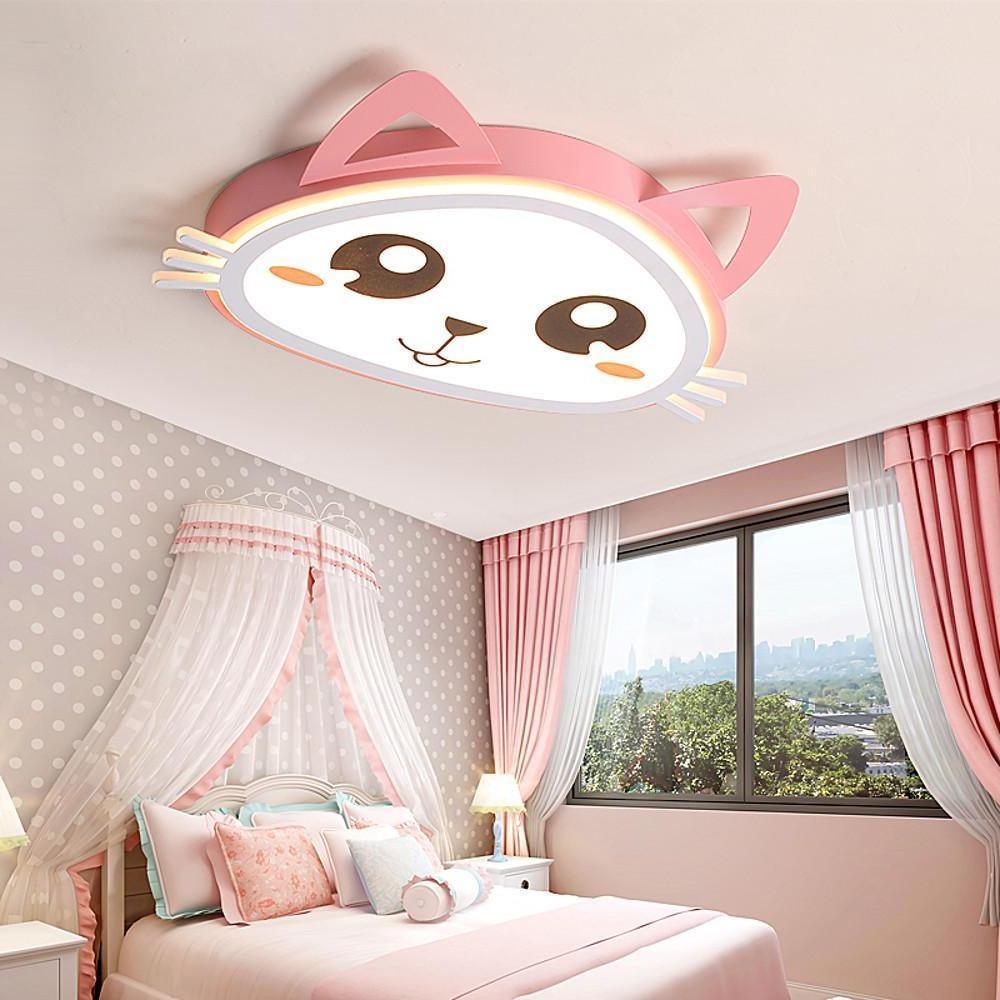Kitten Flush Mount LED Ceiling Light for Kids & Baby Rooms