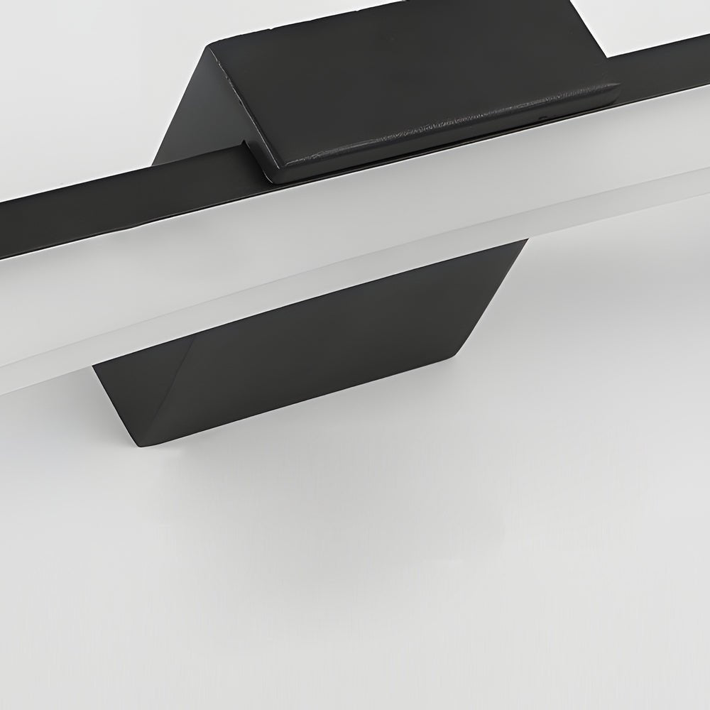 Curved Linear LED Vanity Light - Modern Steel & Acrylic