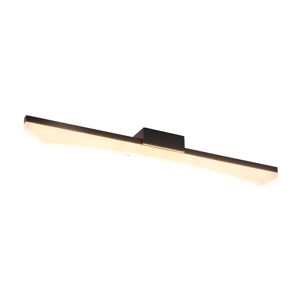 Curved Linear LED Vanity Light - Modern Steel & Acrylic
