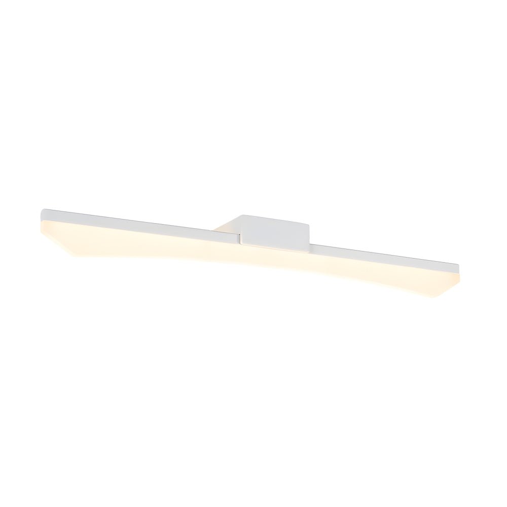 Curved Linear LED Vanity Light - Modern Steel & Acrylic