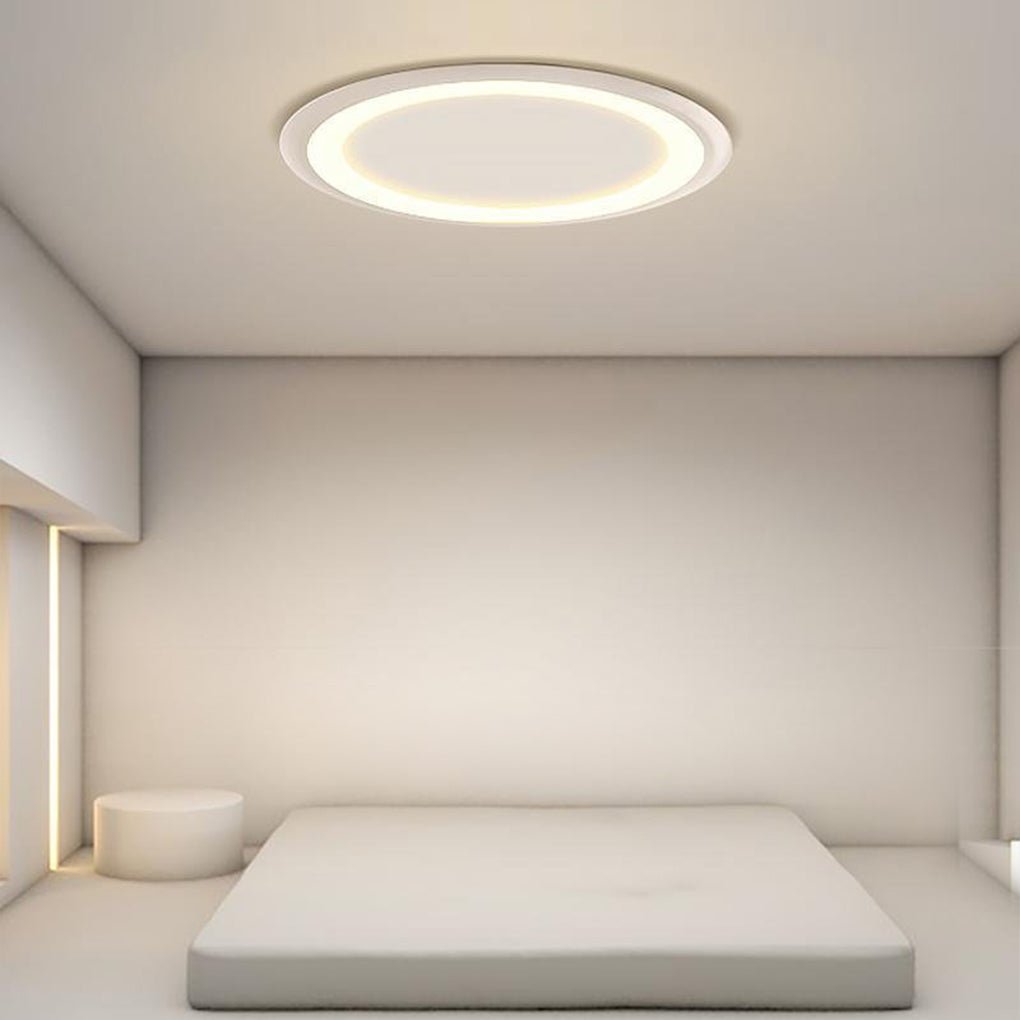 Modern Round Flush Mount LED Ceiling Light with Acrylic Shade