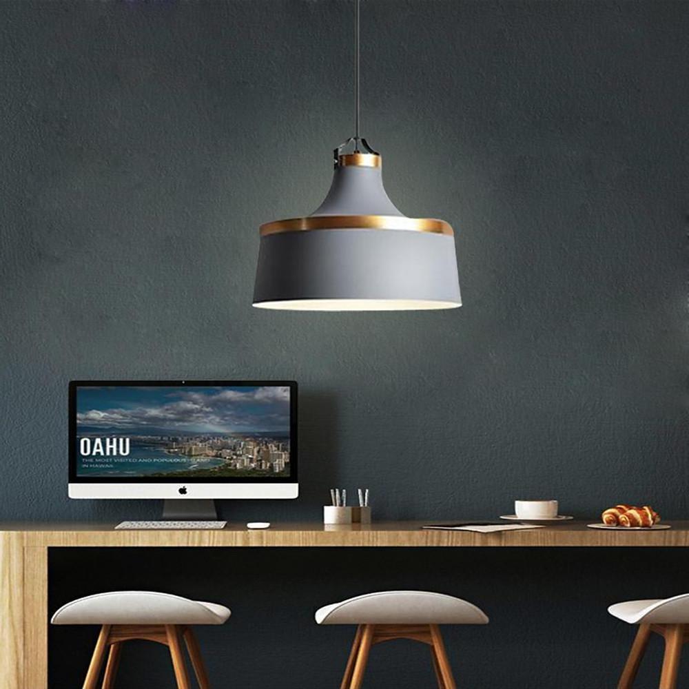 Industrial Bowl Pendant Light - Metal Shade, Adjustable Chain