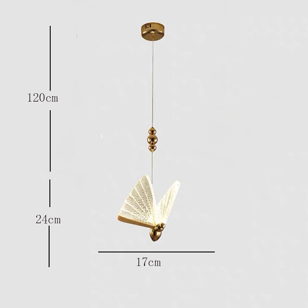 Butterfly Design LED Pendant Light Modern Acrylic Hanging Lamp