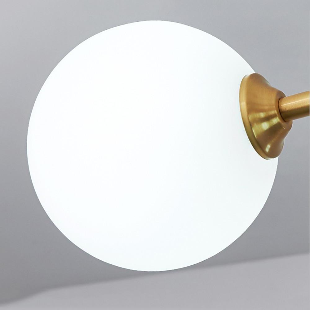 8-Light Geometric Cluster Pendant Light with Glass Globes