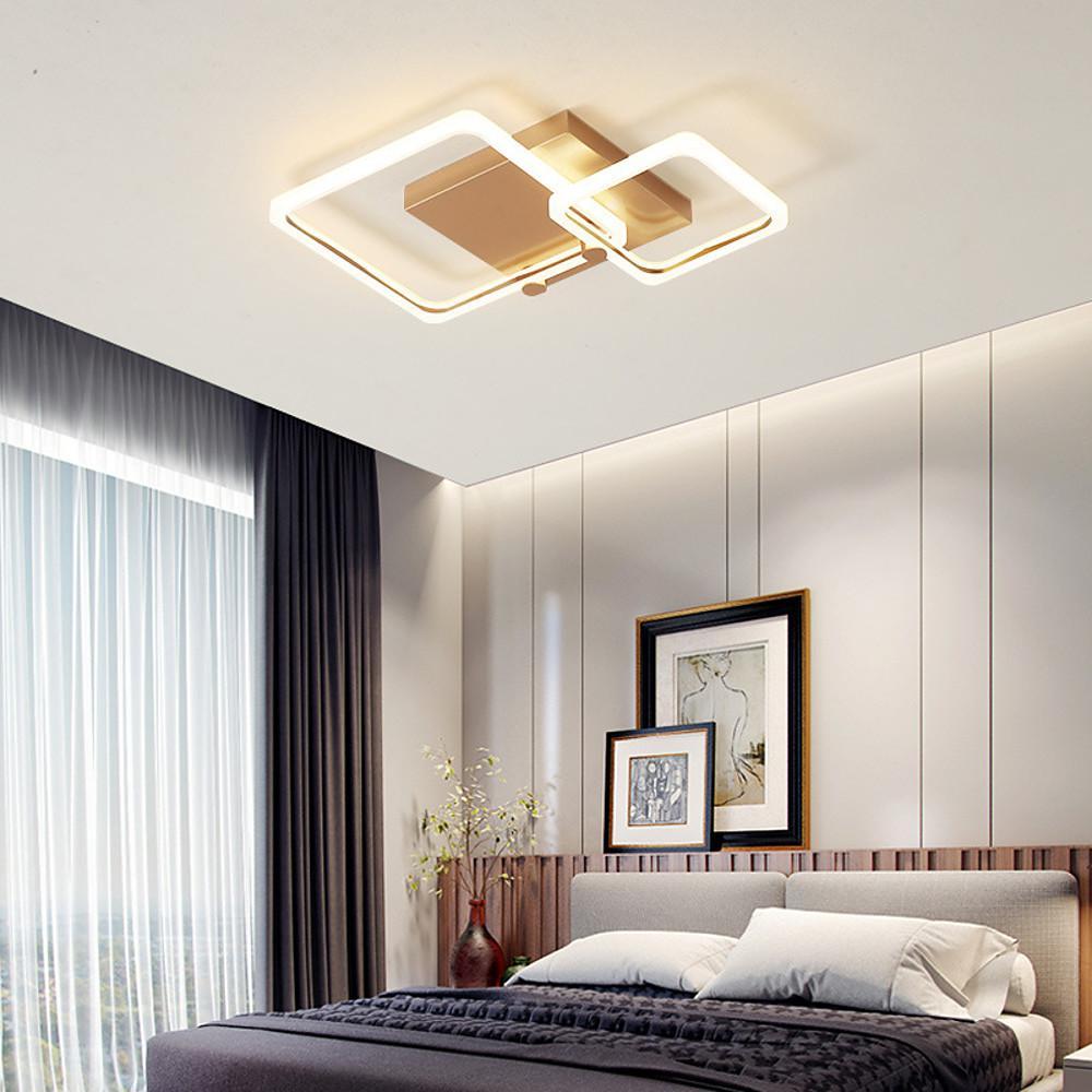 Modern Dimmable LED Flush Mount Ceiling Light with Acrylic Squares
