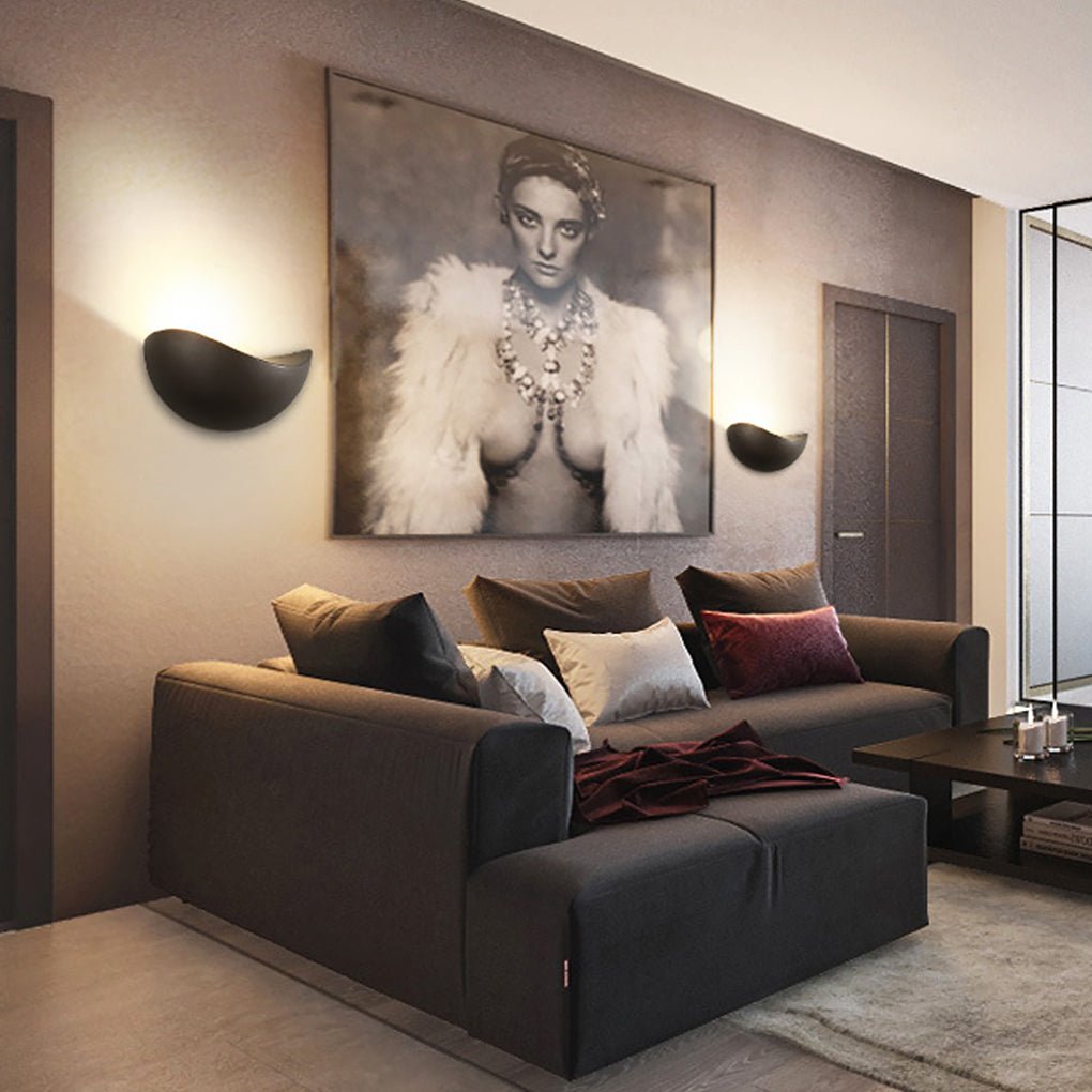 Modern Geometric Glass LED Wall Sconce - Indoor & Outdoor