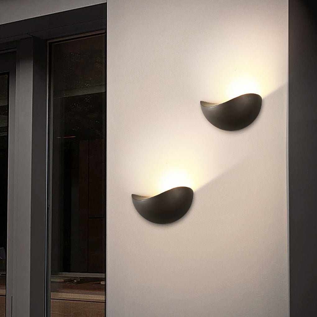 Modern Geometric Glass LED Wall Sconce - Indoor & Outdoor