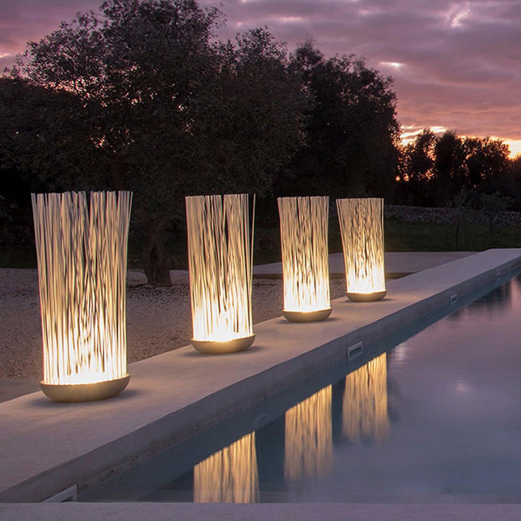 Waterproof LED Outdoor Floor Lamp with Artificial Grass Design