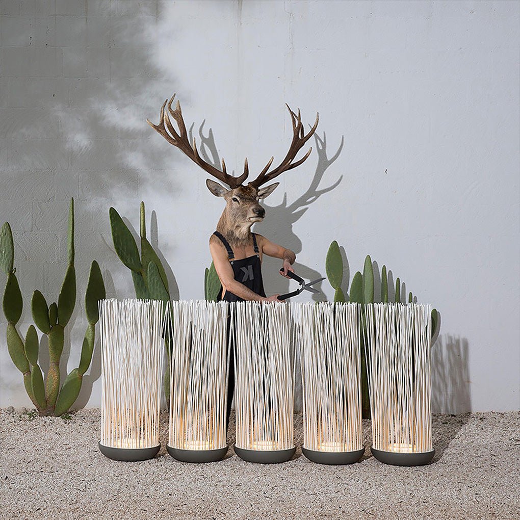 Waterproof LED Outdoor Floor Lamp with Artificial Grass Design