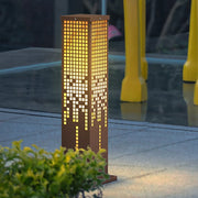 Stainless Steel Bollard Light with Marble Finish for Outdoor Landscape