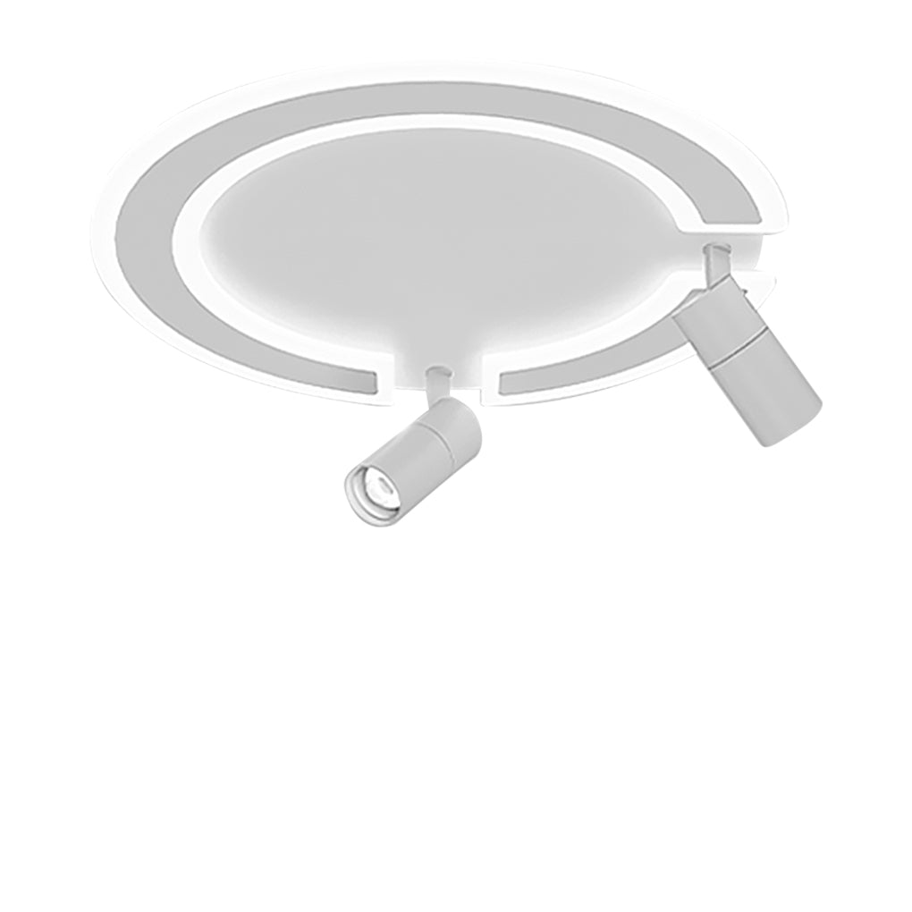 Modern Circle Flush Mount Light with Adjustable Spotlights