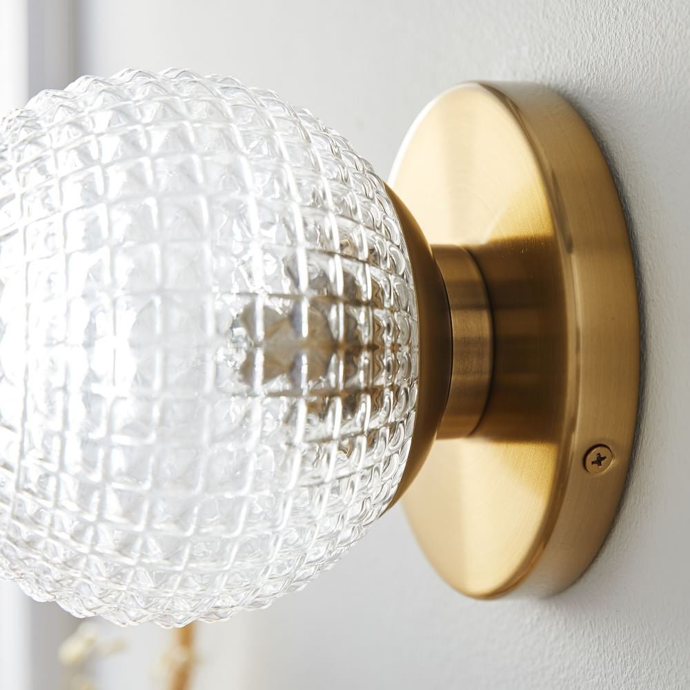 Glass Ball Modern Wall Sconce with Three-Step Dimming LED
