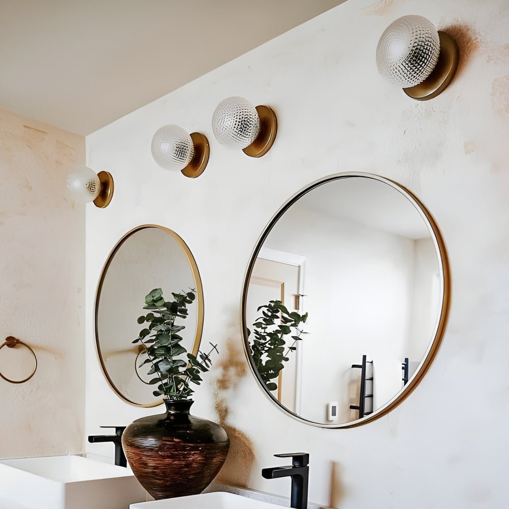 Glass Ball Modern Wall Sconce with Three-Step Dimming LED