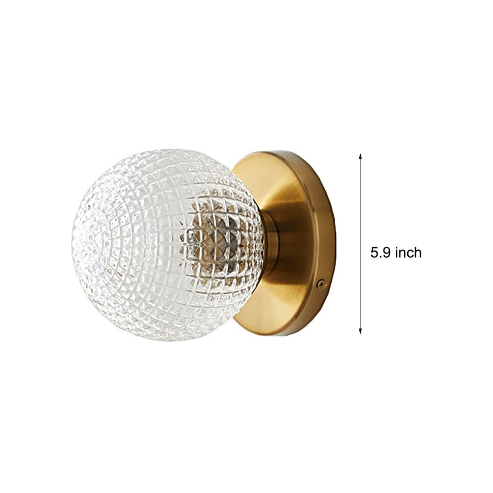 Glass Ball Modern Wall Sconce with Three-Step Dimming LED