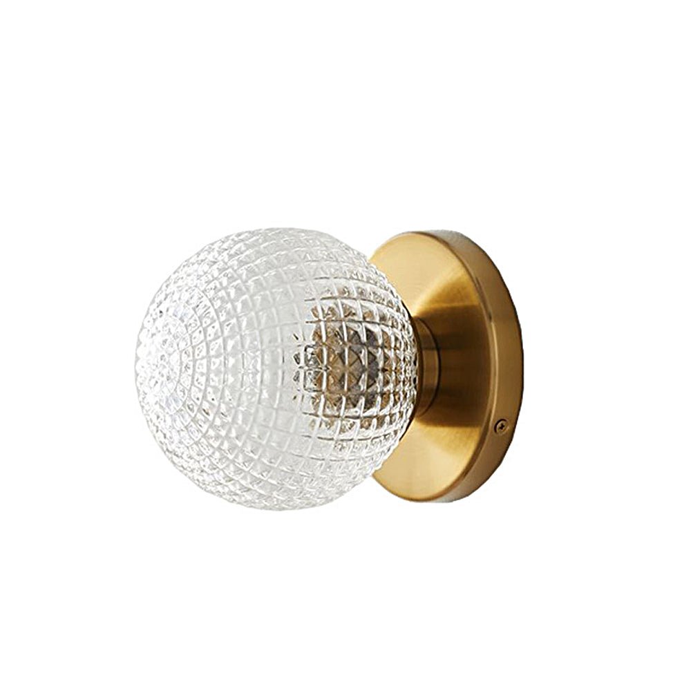 Glass Ball Modern Wall Sconce with Three-Step Dimming LED