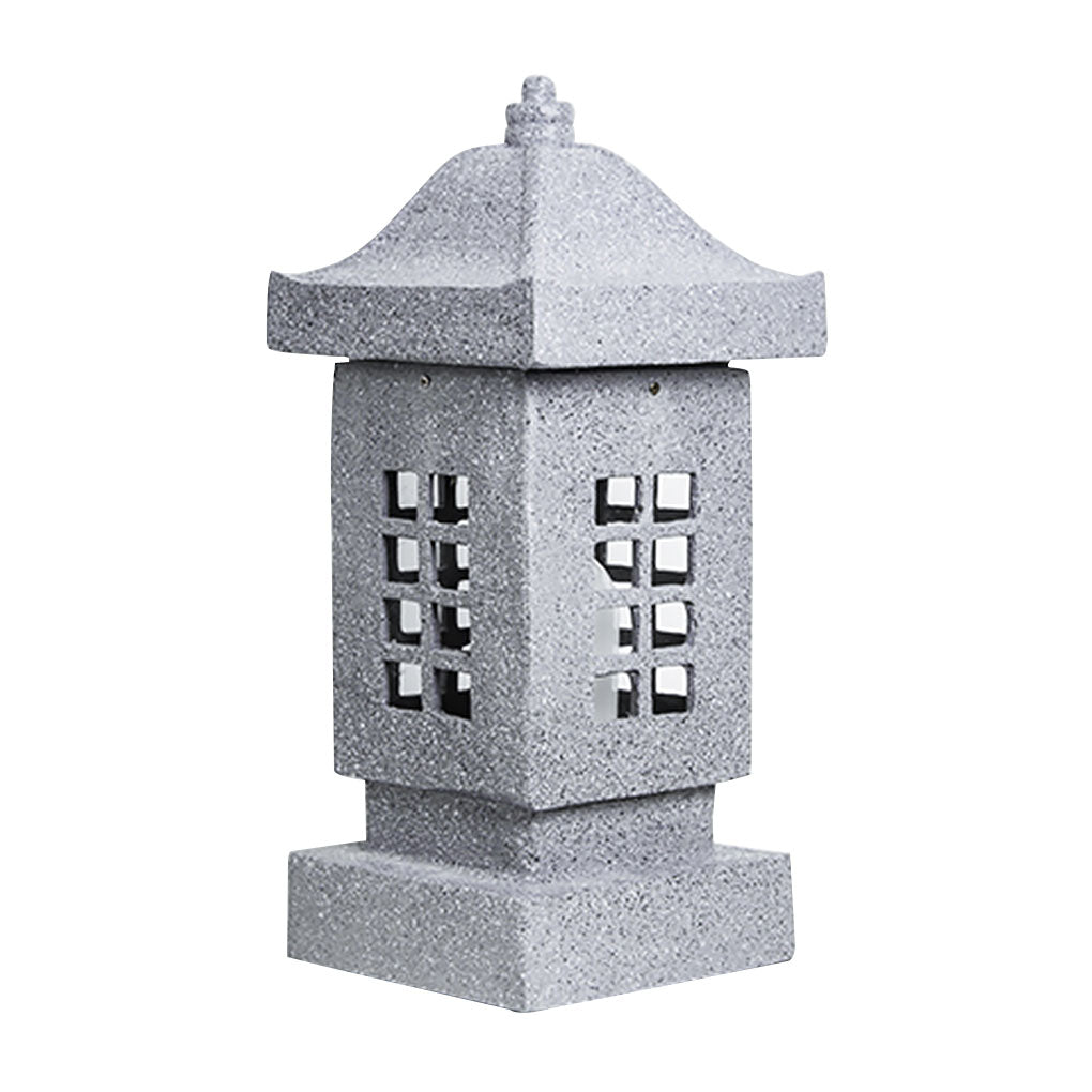 Stone-Look Resin LED Pillar Light for Outdoor Landscape Lighting