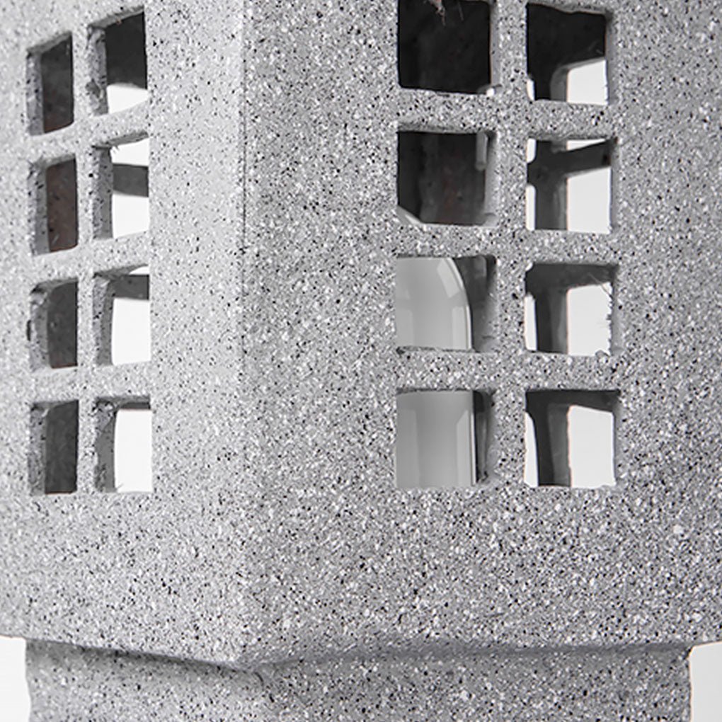 Stone-Look Resin LED Pillar Light for Outdoor Landscape Lighting