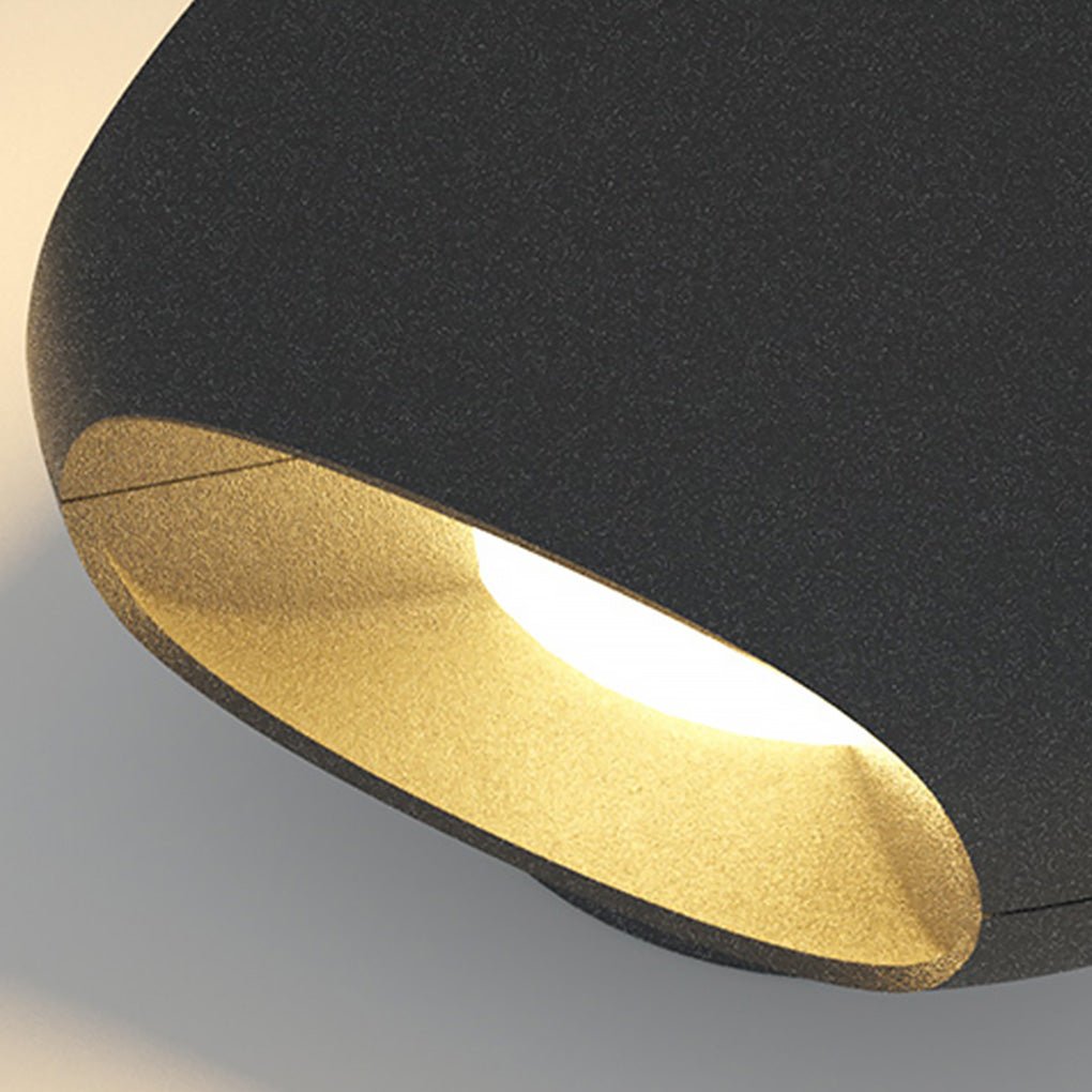 Square LED Waterproof Outdoor Wall Light - Modern Black Aluminum