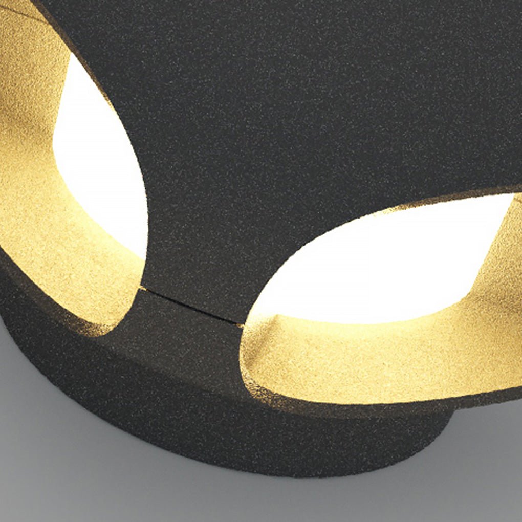 Square LED Waterproof Outdoor Wall Light - Modern Black Aluminum